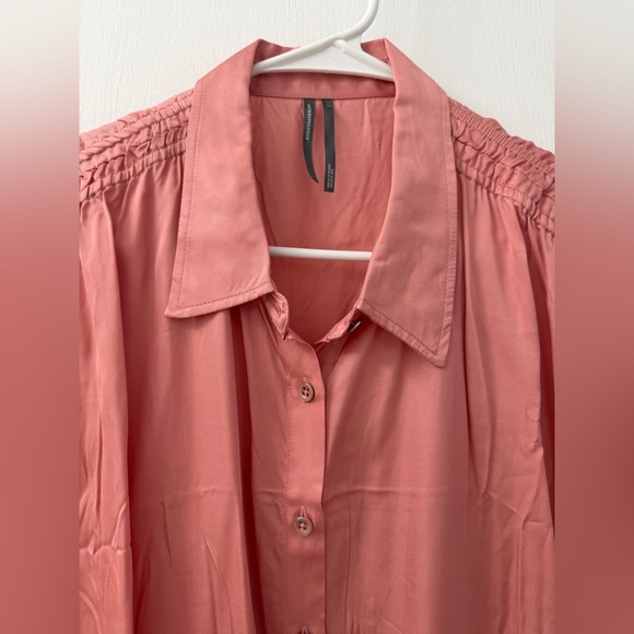 By Anthropologie Cinched Buttondown Blouse (Size L) - Picture 6 of 8